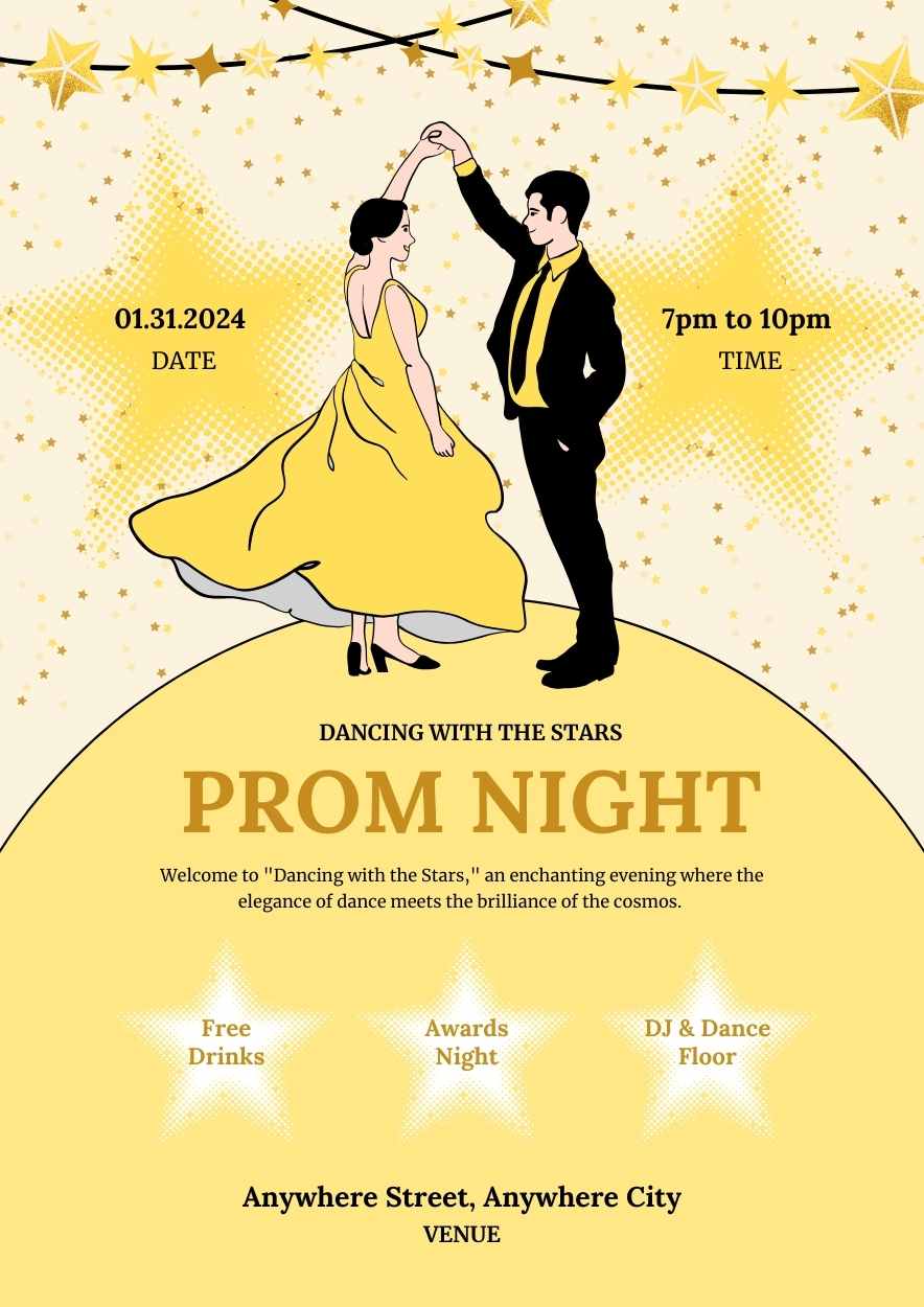 Poster Perayaan Malam Prom Menggemaskan - Template Poster Gratis ...