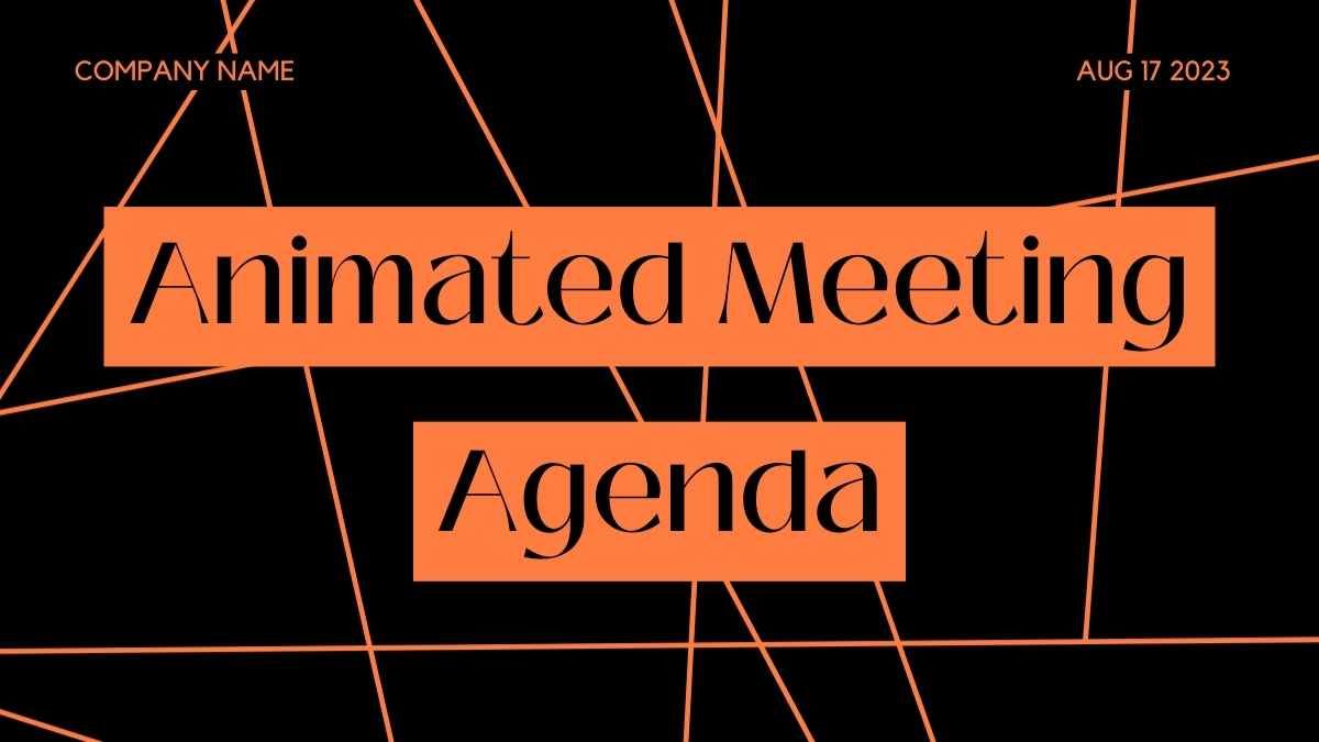 “Geometric Meeting Agenda”는 “기하학적 회의 안건”입니다. - slide 0