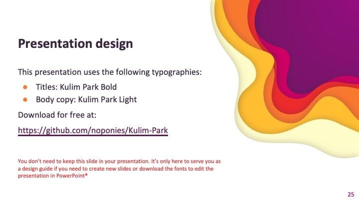 Plantilla para presentación con papel cortado multicolor - diapositiva 24