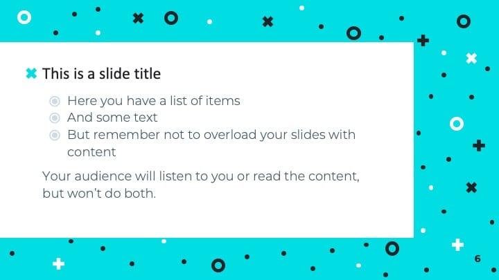 Slides com Cores Neons - deslizar 6
