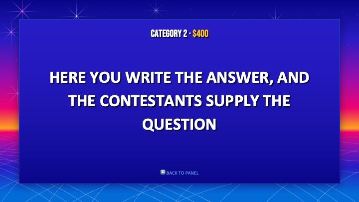 Jeopardy - slide 9