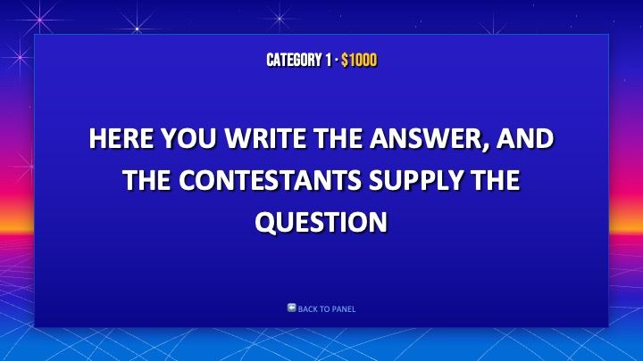 Jeopardy - slide 7