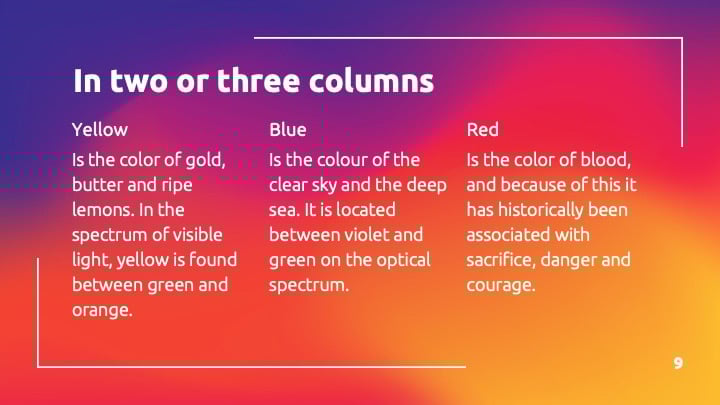 Rainbow Gradients Slides - slide 9