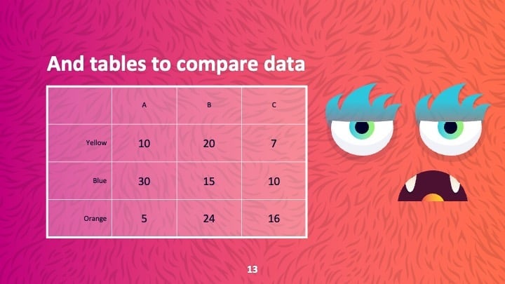Colorful Monsters Slides - slide 13