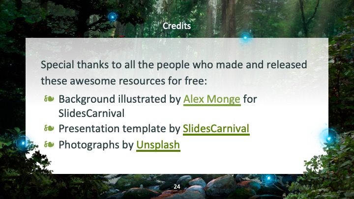 아름다운 마법의 숲 배경으로 디자인된 영감을 주는 디자인 (일러스트: Alex Monge) - slide 22