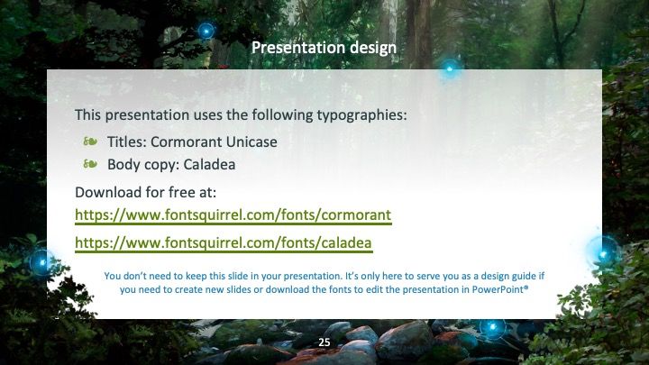 아름다운 마법의 숲 배경으로 디자인된 영감을 주는 디자인 (일러스트: Alex Monge) - slide 23