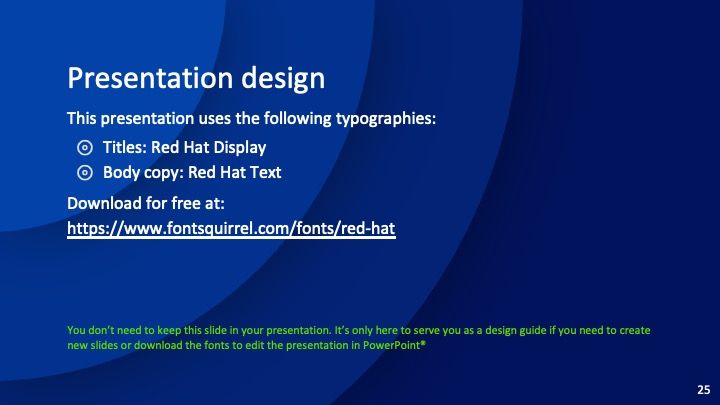 Plantilla para presentación azul concéntrica - diapositiva 24