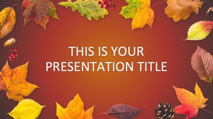 Plantilla para presentación con hojas de otoño - diapositiva 0