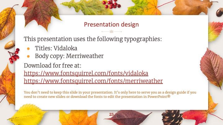 Plantilla para presentación con hojas de otoño - diapositiva 24