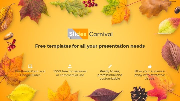 Plantilla para presentación con hojas de otoño - diapositiva 38