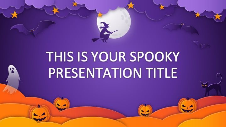 Plantilla para presentación de feliz Halloween - diapositiva 0