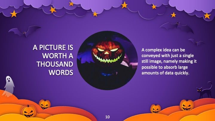 Plantilla para presentación de feliz Halloween - diapositiva 9