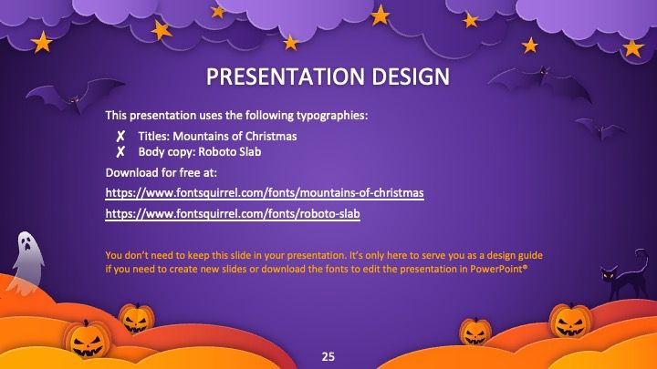 Fun design with colorful backgrounds and illustrations of monsters - slide 24