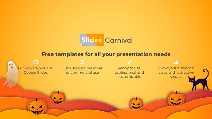 Plantilla para presentación de feliz Halloween - diapositiva 29