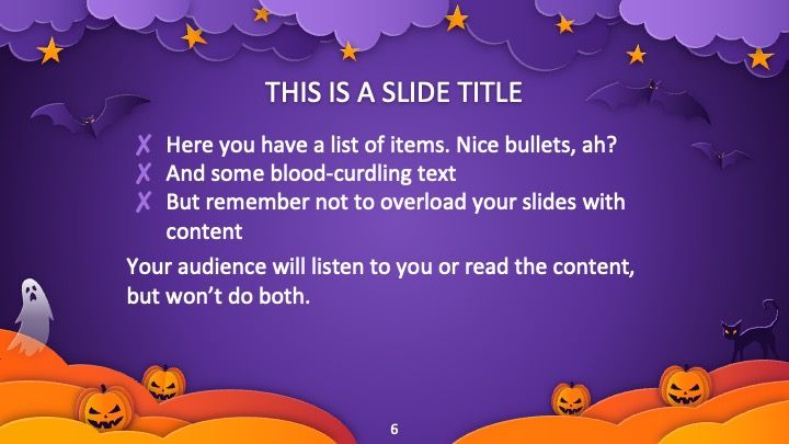 Plantilla para presentación de feliz Halloween - diapositiva 5