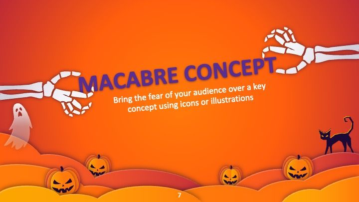 Fun design with colorful backgrounds and illustrations of monsters - slide 6