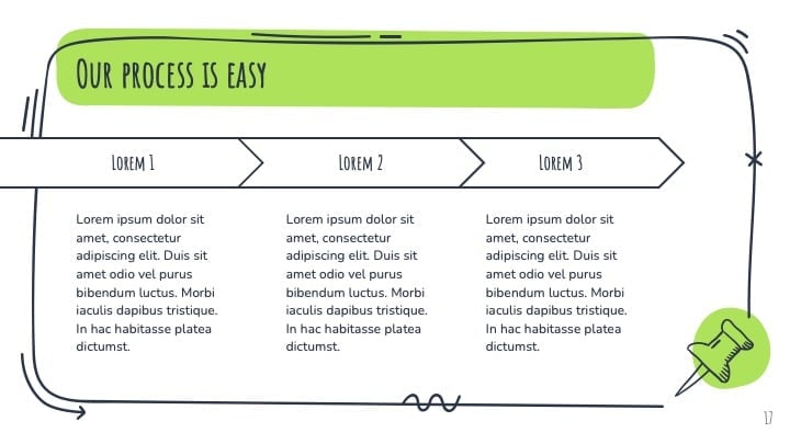Green Doodles Slides - slide 17