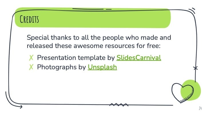 Green Doodles Slides - slide 24