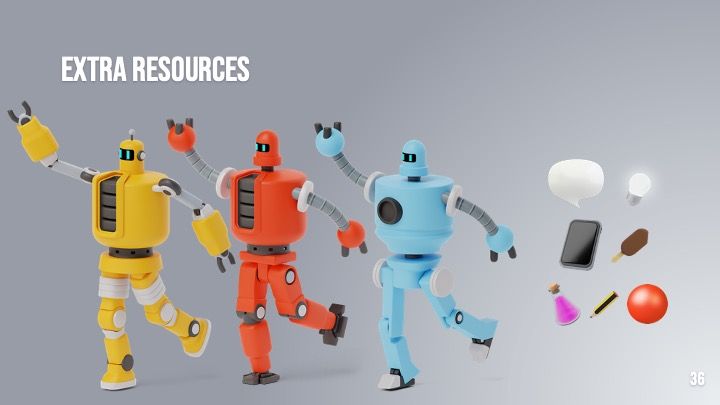 Plantilla para presentación con robots adorables - diapositiva 35