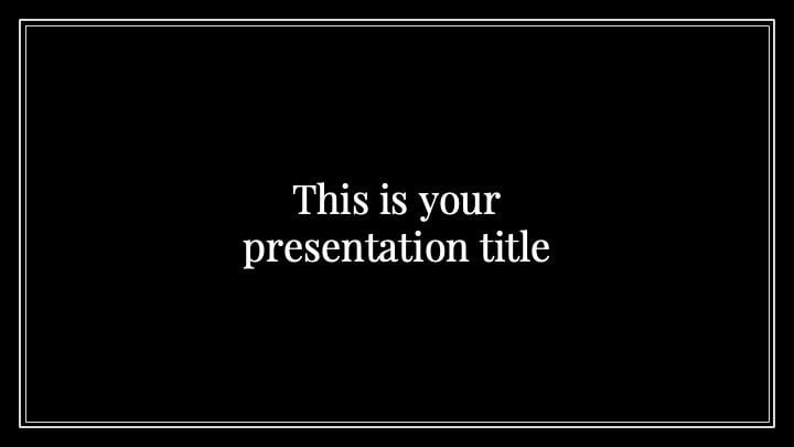 Modelo de apresentação simplesmente preto - slide 0