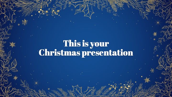 Plantilla para presentación de Navidades doradas - diapositiva 0