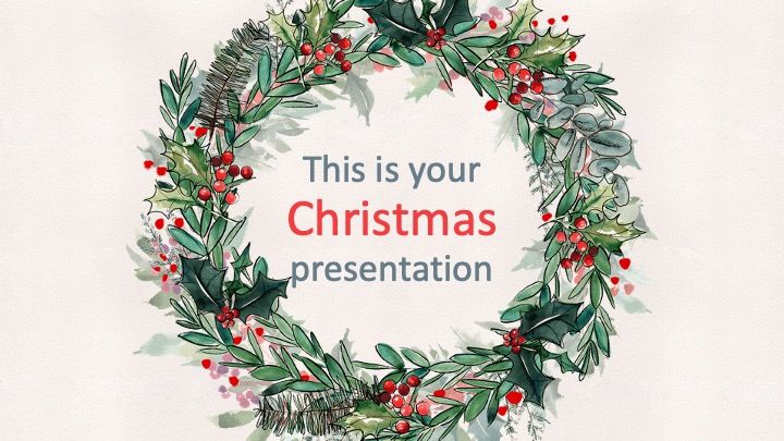Plantilla de presentación de Navidad invernal - diapositiva 0