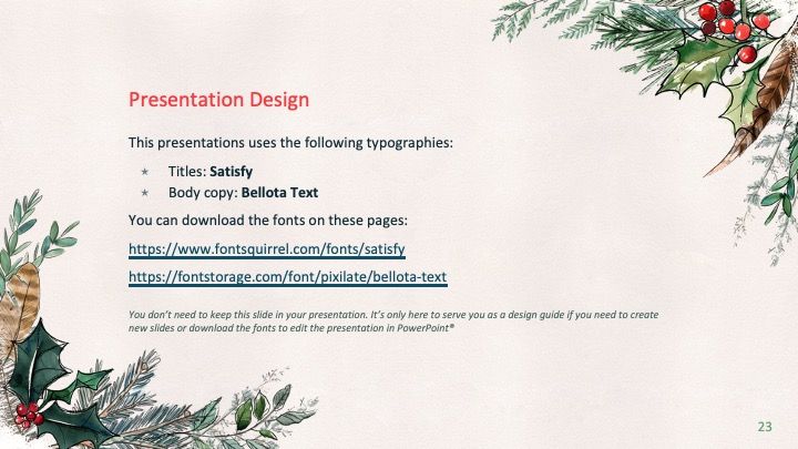 Plantilla de presentación de Navidad invernal - diapositiva 22