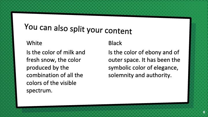 Plantilla para presentación de comic multicolor - diapositiva 7