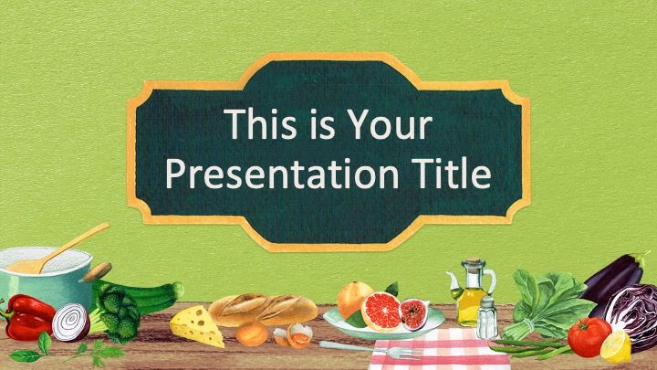 Plantilla para presentación de comida sana - diapositiva 0