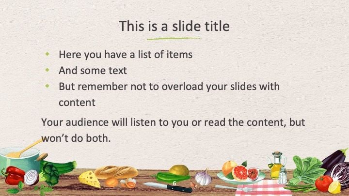 Plantilla para presentación de comida sana - diapositiva 5