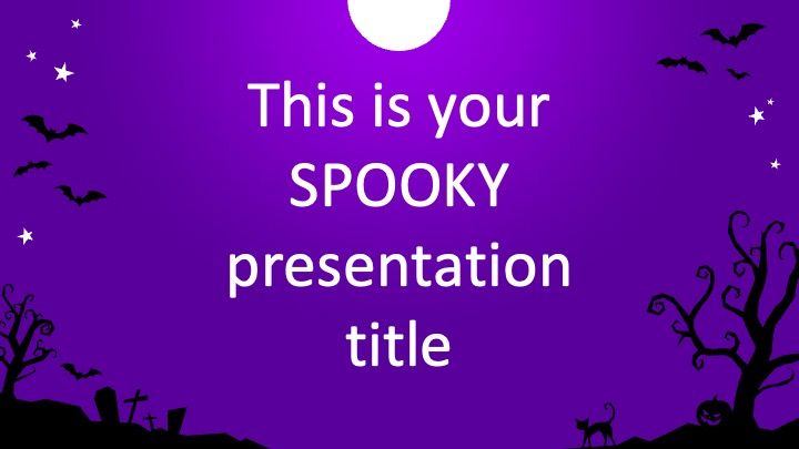 Modelo de apresentação Halloween simples - slide 0