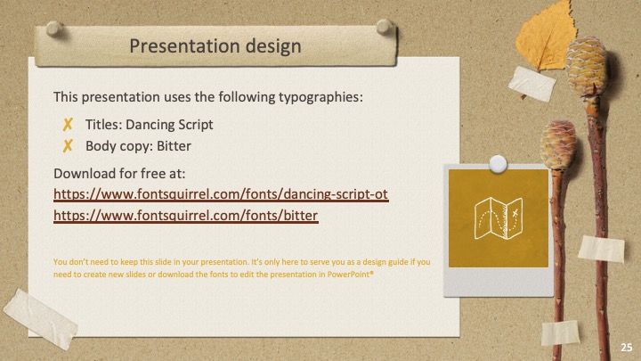 Plantilla para presentación vintage con moodboard - diapositiva 24