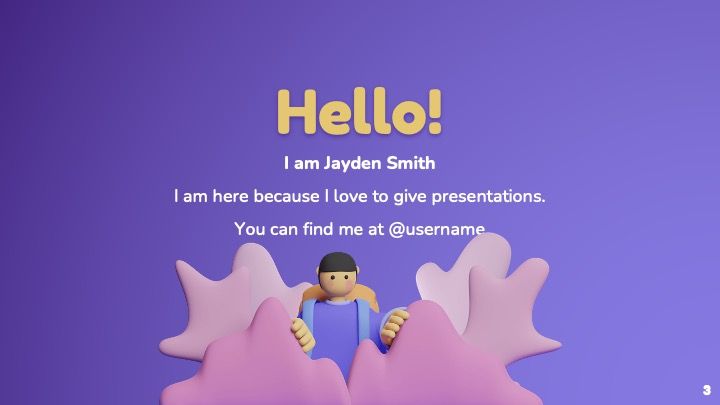 Plantilla para presentación con gente colorida en 3D - diapositiva 2
