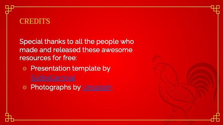 중국에서 빨간색은 행운을 상징하며 전통적으로 행복의 상징적인 색상입니다. 금은 부와 번영과 관련이 있습니다. - slide 24