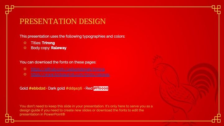 중국에서 빨간색은 행운을 상징하며 전통적으로 행복의 상징적인 색상입니다. 금은 부와 번영과 관련이 있습니다. - slide 25