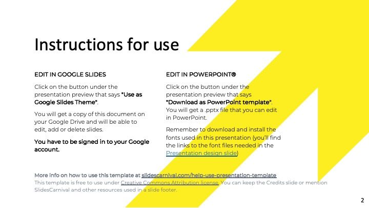Plantilla para presentación con flecha amarilla - diapositiva 1
