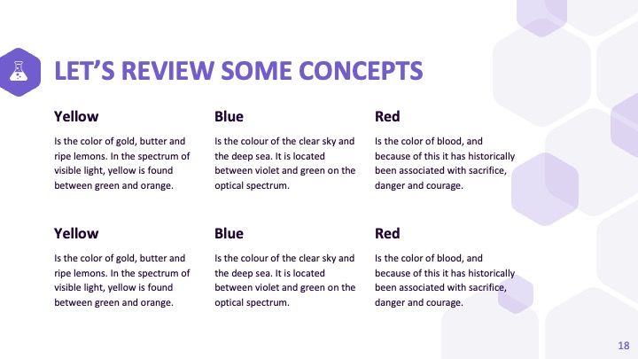 紫色の六角形 スライドテーマ - slide 17