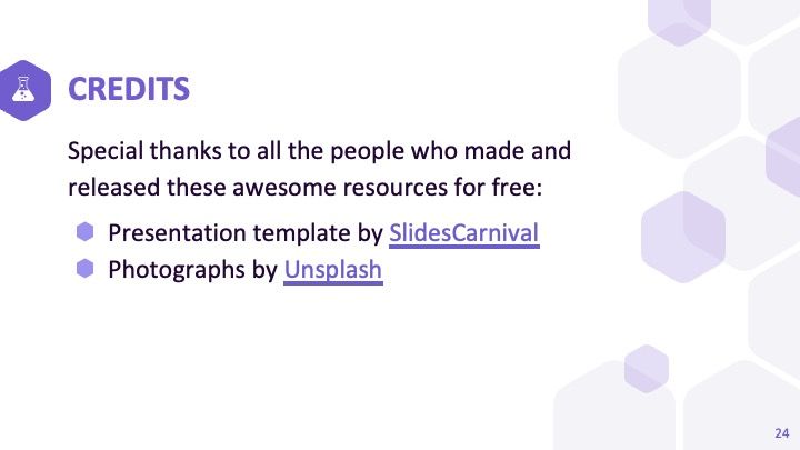 紫色の六角形 スライドテーマ - slide 23