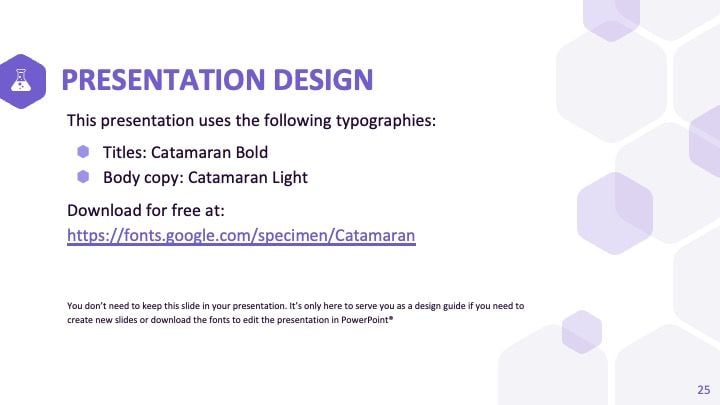 紫色の六角形 スライドテーマ - slide 24