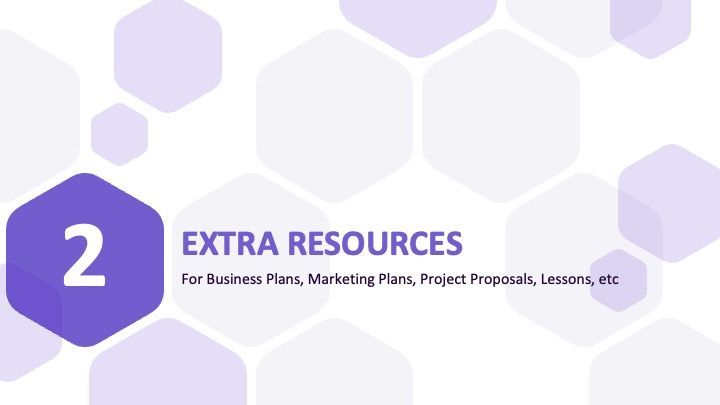 紫色の六角形 スライドテーマ - slide 25