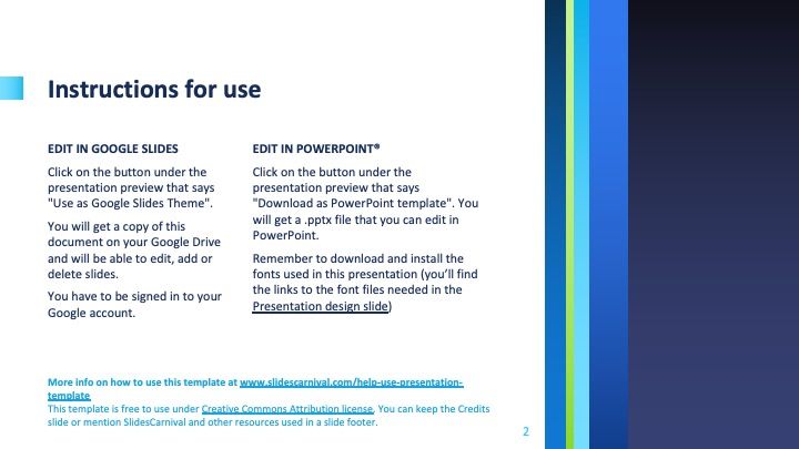 Plantilla para presentación azul formal de negocios - diapositiva 1