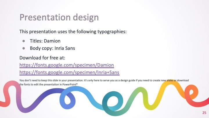 Plantilla para presentación con línea arco iris - diapositiva 24