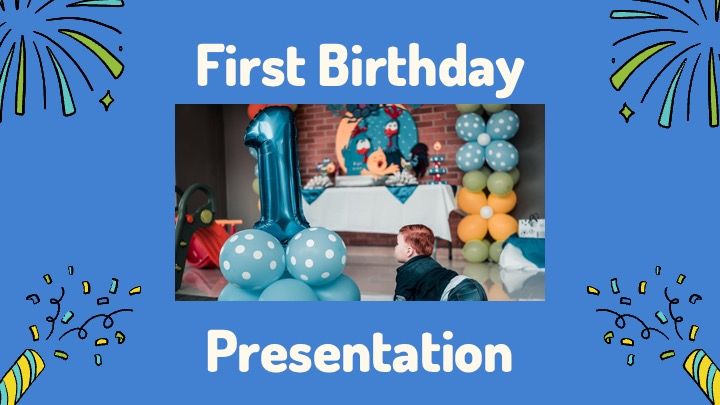 Happy 1st Birthday Template - slide 0