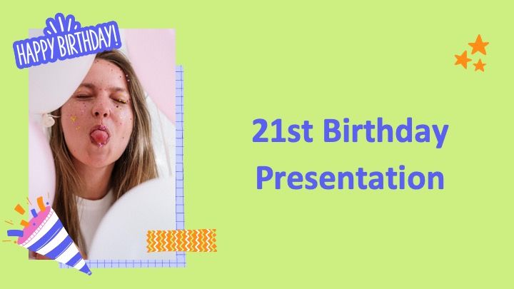 21st Birthday Template - slide 0