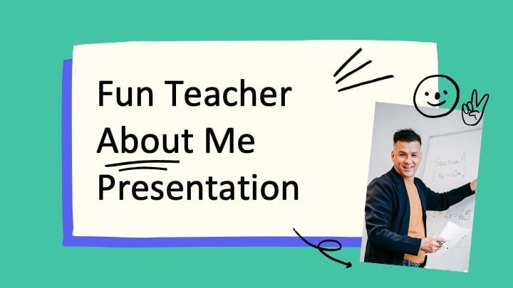 Slides divertidos sobre mim para professores - deslizar 1