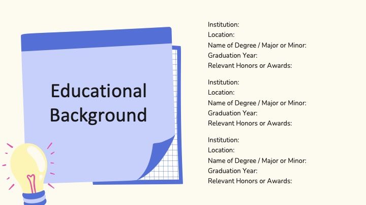 Academic resume - slide 6