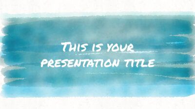 Free artsy and playful Powerpoint template or Google Slides theme with watercolors