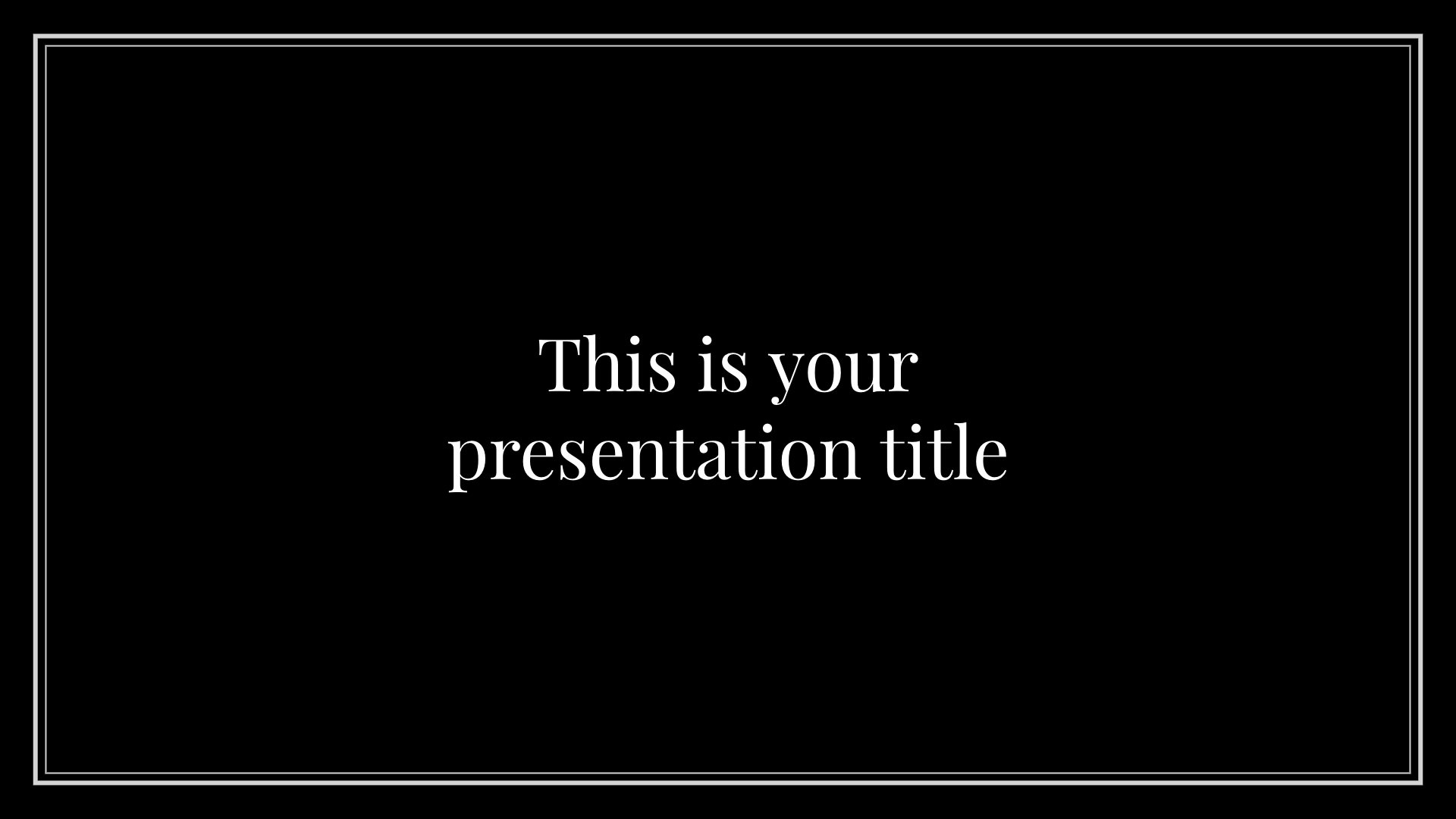 Simple Black. Free PowerPoint Template & Google Slides Theme