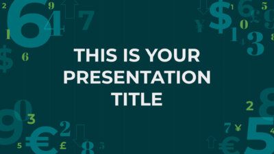 Free business Powerpoint template or Google Slides theme with numbers design