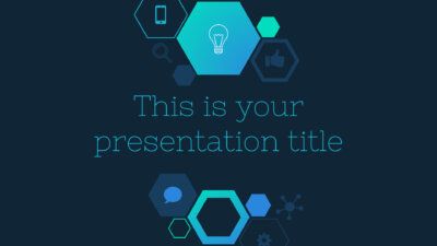 Free business Powerpoint template or Google Slides theme with hexagons